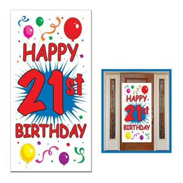 21st Birthday Door Cover, 12PK, Beistle Co, Mfr#: 57317